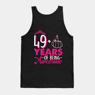 I Am 49 Plus Pink Queen Crown 49Th Birthday Tank Top